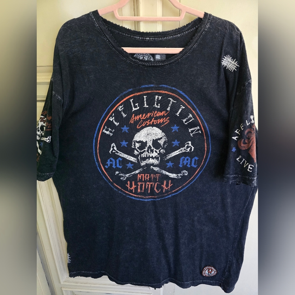 Vintage "Matt Hotch" Affliction Black Tee Size 3xl